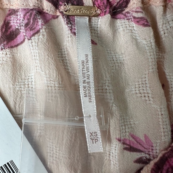 NWT FREE PEOPLE Sunbaked Floral Swing Minidress in Peach Combo Size XS - Picture 9 of 11